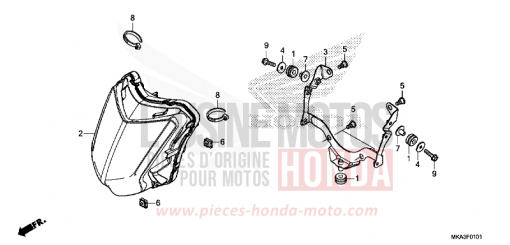 HEADLIGHT (LED) NC750XDG de 2016